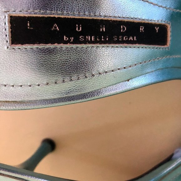 Zappos / Shelli Segal Blue Metallic Sandal 7 NEW - Picture 4 of 5